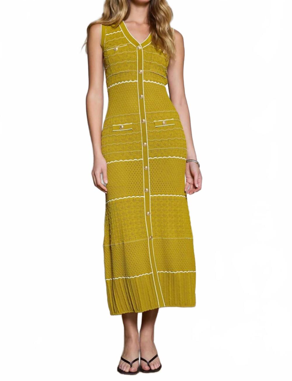 NEW CURRENT AIR midi knit dress in amber haze